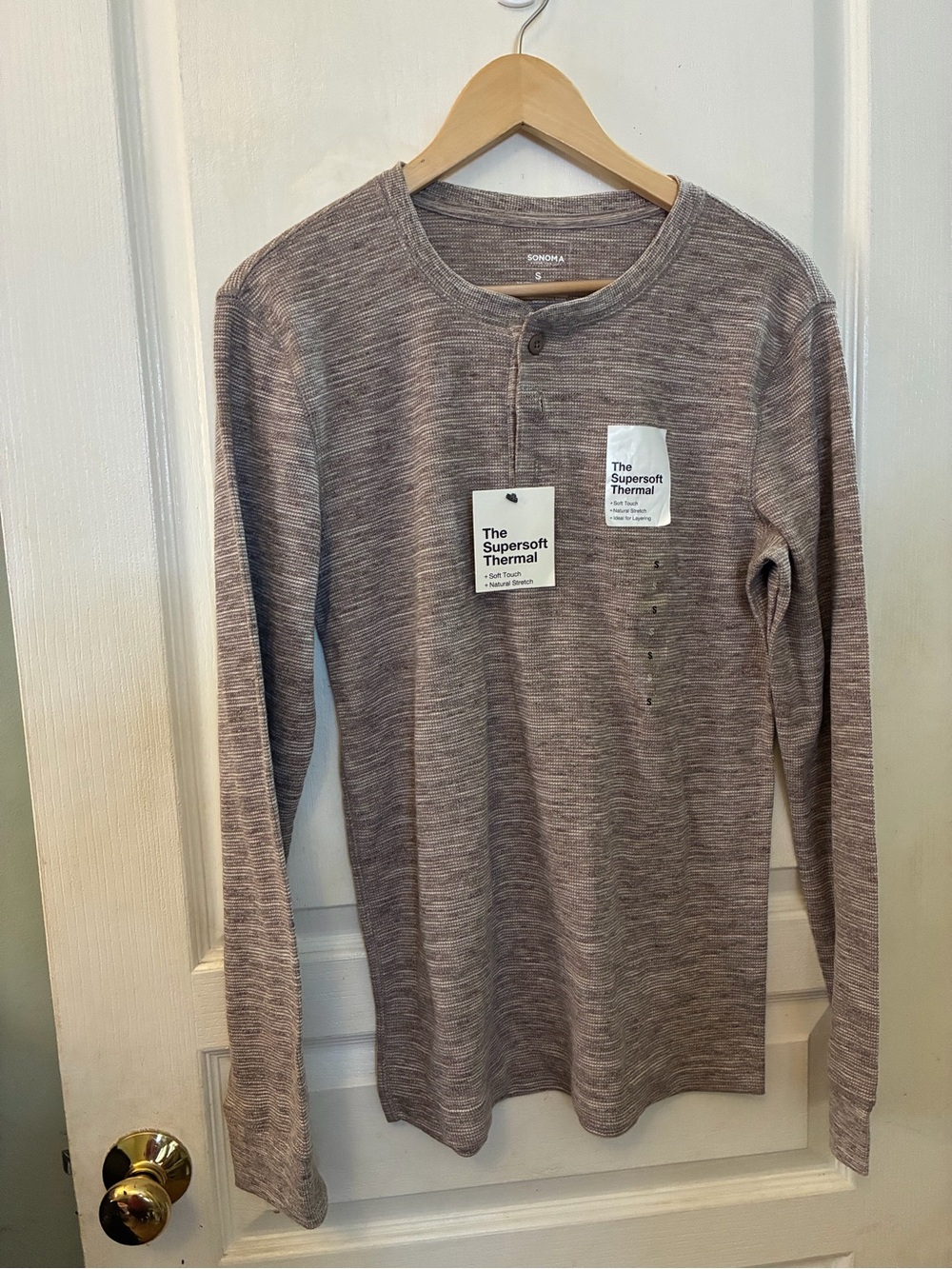 Sonoma Goods For Life Supersoft Thermal Henley Shirt Men’s Small NWT